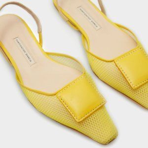 New Purificacion Garcia Cube Mesh Slingback Flats